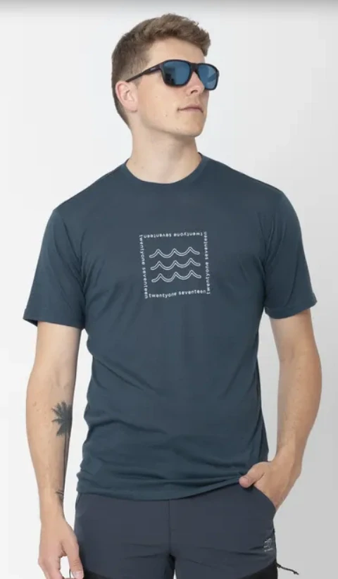 Pánske Merino tričko 2117 TISTA Navy